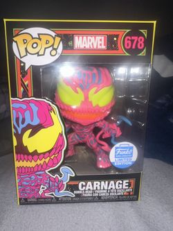 Carnage Black Light Funko Pop