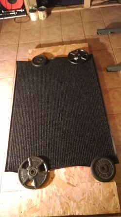 Vinyl floor mat darkblue 36"by 48"wide