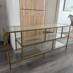 Gold Midcentury TV Stand