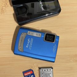Olympus TG-630 12.0 MP Blue Digital Camera W/ Charger SD Card Battery - Works  Waterproof camera, flash zoom photo video all working