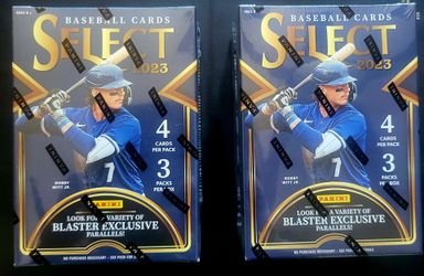 Lot of 2 Factory Sealed 2023 Panini Select Baseball Blaster Boxes - New/Sealed