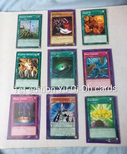 1st edition Yu-Gi-Oh cards