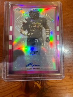 ALIM MCNEILL Lions 2018 Leaf Army All-American Metal PINK Autograph AUTO # 9/20