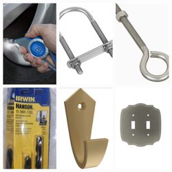 Irwin Tap & Drill Sets,U Bolts,Digital Tire Gage,Allen&Roth Wall Plates,Eye Bolts,