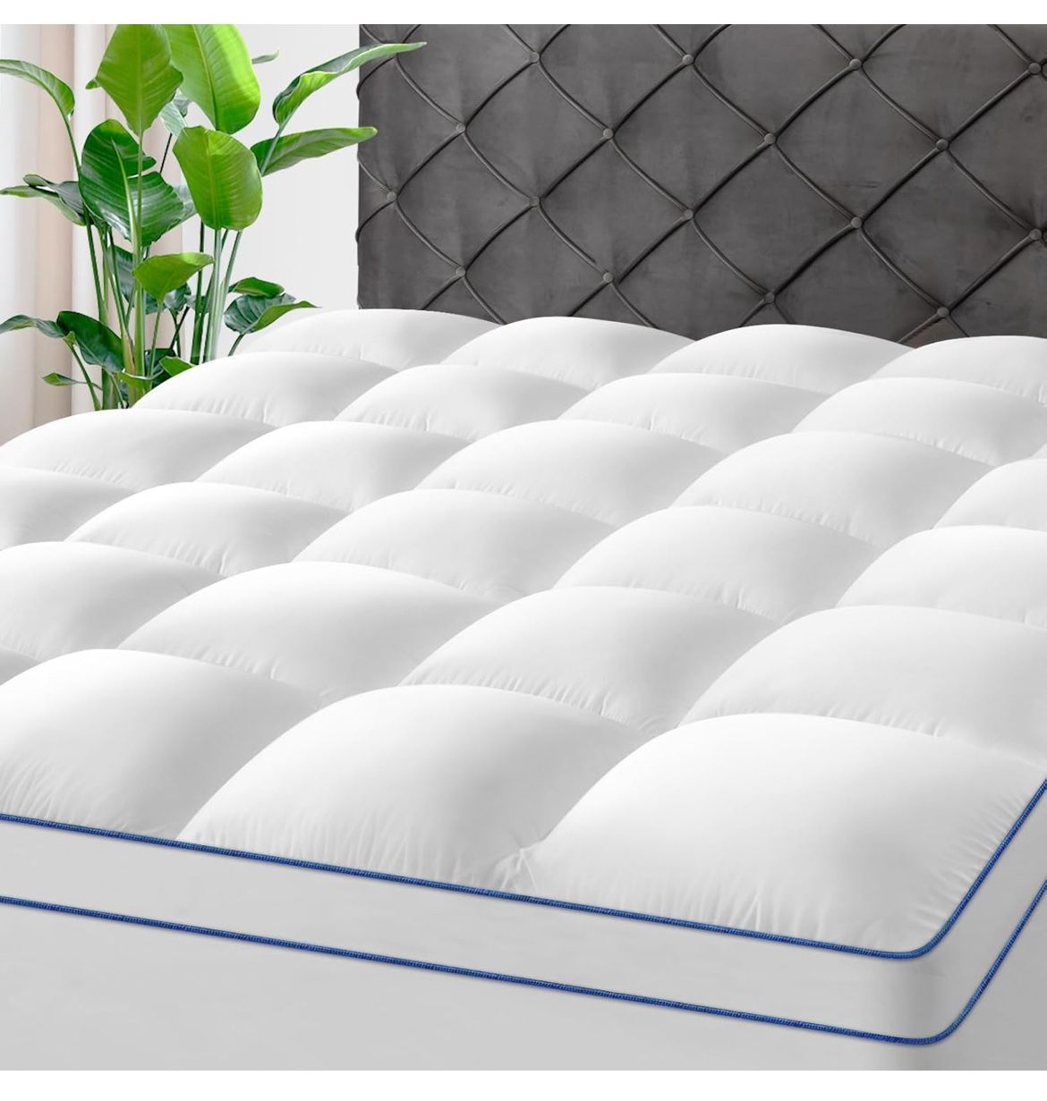 KAYFIA Full Mattress Topper,Extra Thick Mattress Pad Cover for Deep Sleep