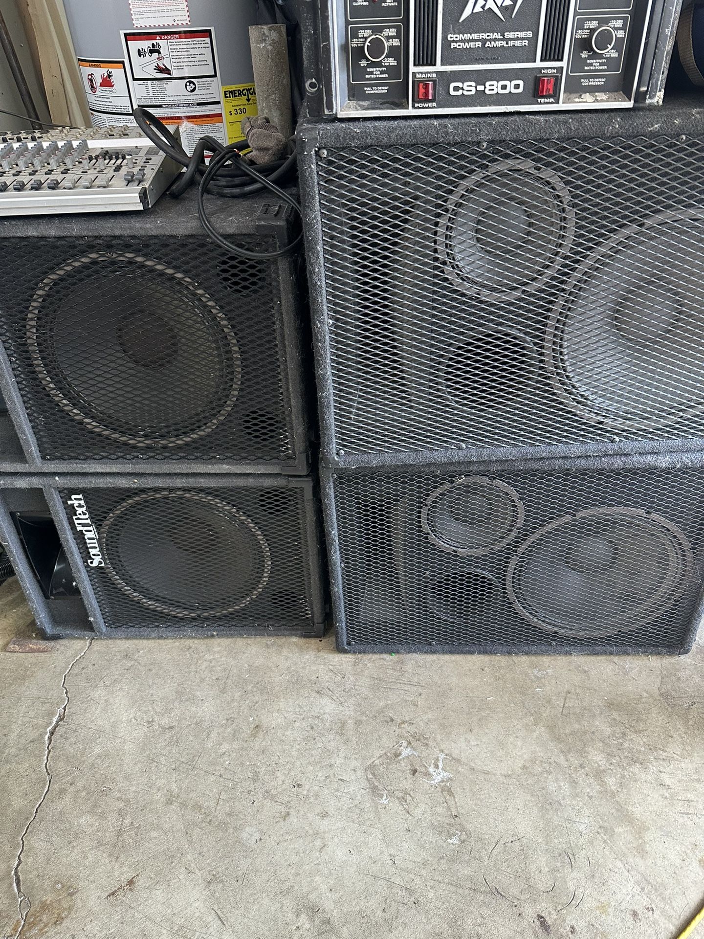 Speakers , Sound Board And Amp
