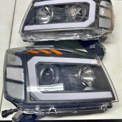 04-15 Nissan Titan 05-07 Armada LED DRL Projector Headlights Luces Focos Micas Faros Faroles
