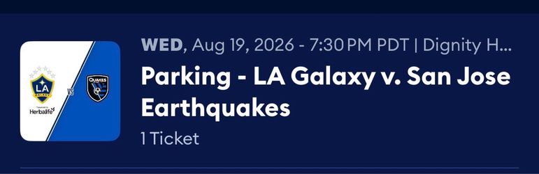 LA GALAXY GOLD PARKING
