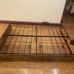 Sleek Bed Frame W/ 4 Drawer Storage 