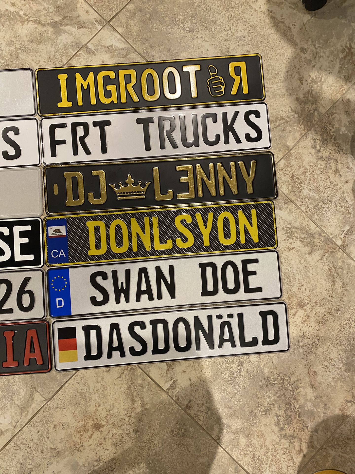 Vehicle Name Plates
