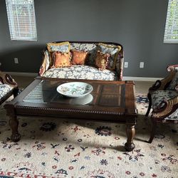 Sitting Room Set Of Coffee Table Armchairs And Couch