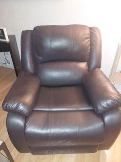 Brown Leather Recliner Chair