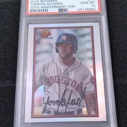 2019 Bowman Chrome Yordan Alvarez Rookie Card PSA 10