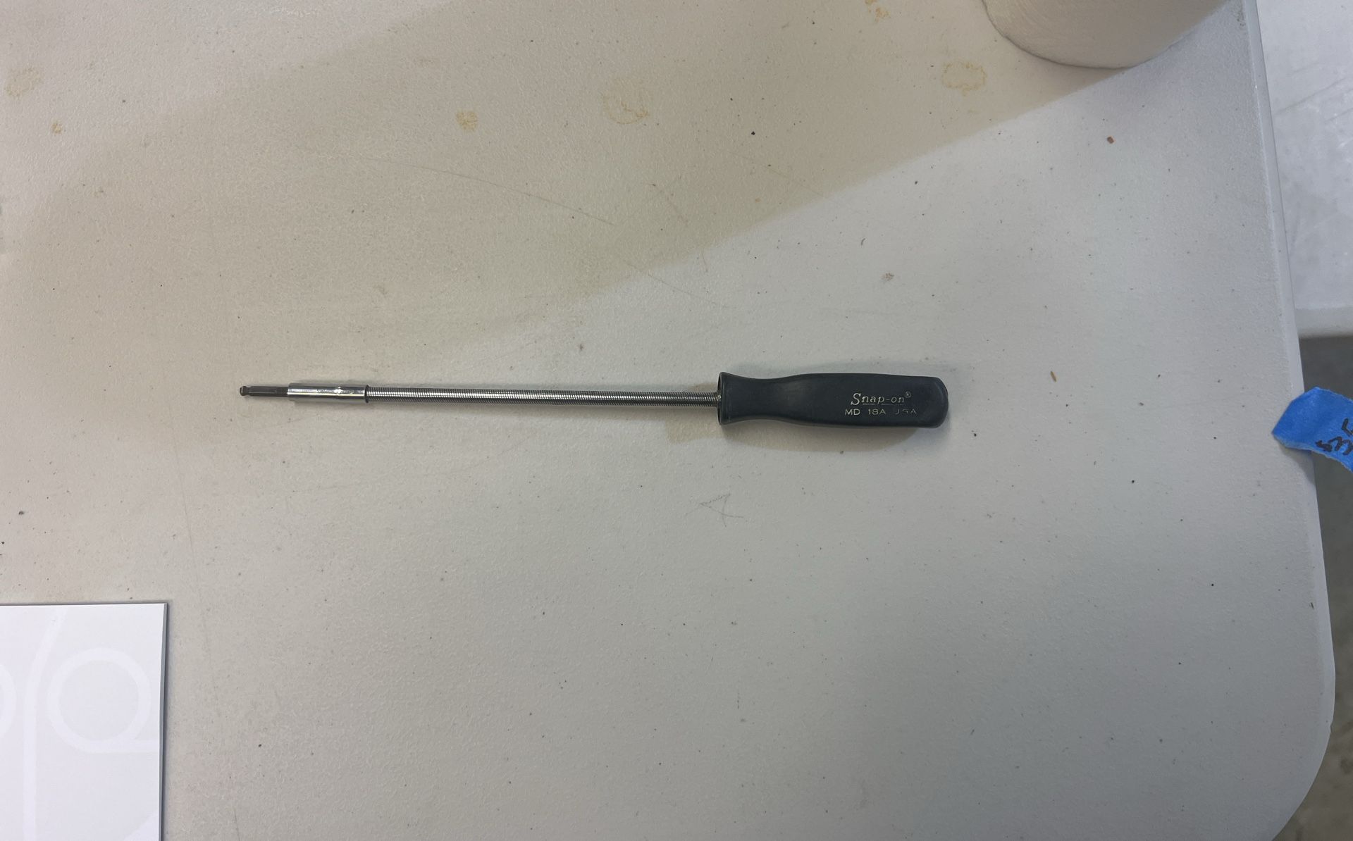 Snap-on MD18A Flexible Carburetor Ball End Hex Driver Black Hard Handle USA