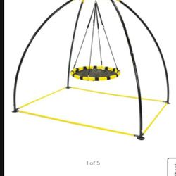 JumpKing Backyard UFO Multi directional Twisting and Turning Round  Swing
