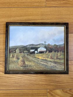 United States Commemorative Fine Art Gallery Framed Farm Landscape Print 11x9