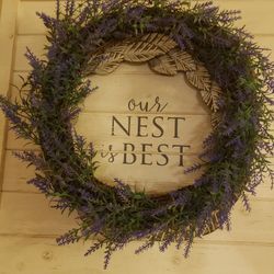 18"lavander Wreath. New