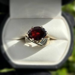 Jewelry 14k solid white gold Ruby 2.50CTW ring sz 6.00