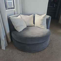 Swivel sofa couch (grey)