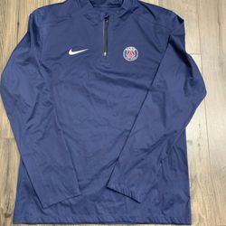 Nike navy blue PSG quarter zip windbreaker