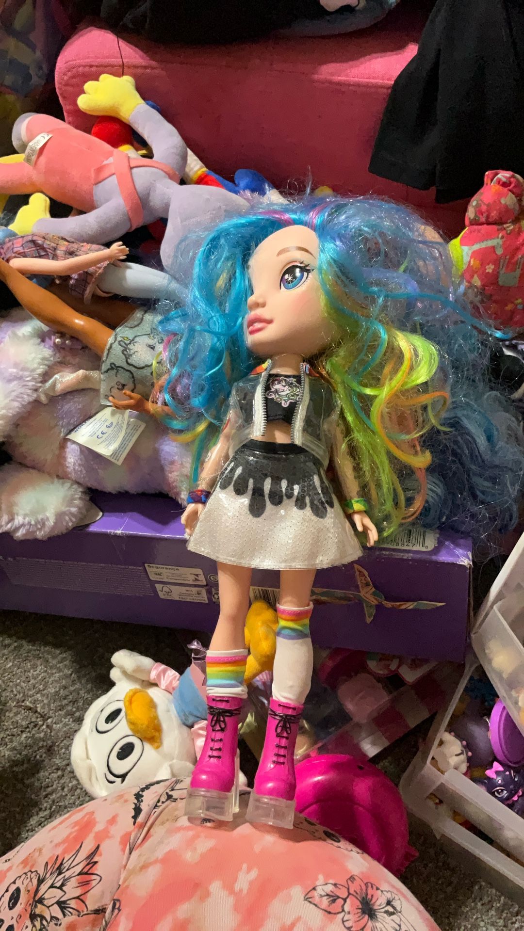 large Oversized, Rainbow, High Doll In Good Condition All Pieces Attached