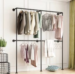 New In Box! Bosuru (70.8”Wx82.6”T) Industrial Pipe Garment Rack $60 (#1416)