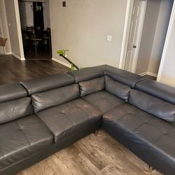 PU leather couch