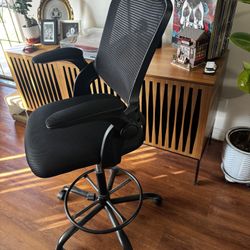 Black Mesh Ergonomic Drafting Office Swivel Adjustable Chair