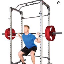 Squat rack With Cage And Barbell 