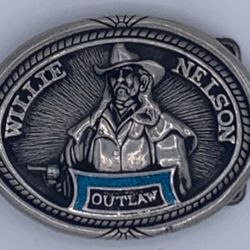 Vintage Willie Nelson "Outlaw" Belt Buckle