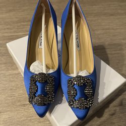 Designer Style Blue Heels