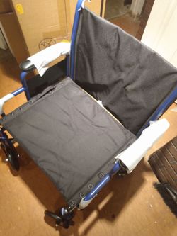 Manual Wheelchair with Blue Frame