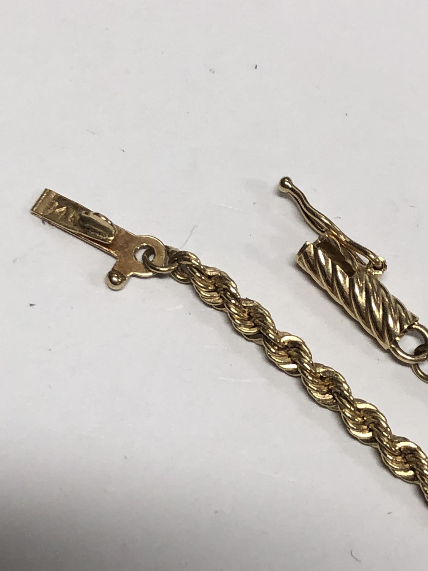 14k Gold Rope Chain 12.1 Grams 22”