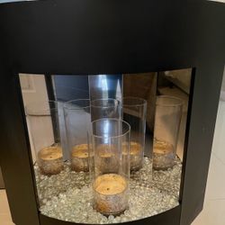 Faux Fire Place Candle Harth Inside It Outdoor Garden