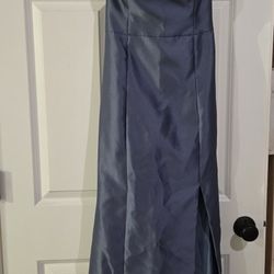 Alfred Sung Off The Shoulder Floor Length Slit Dress