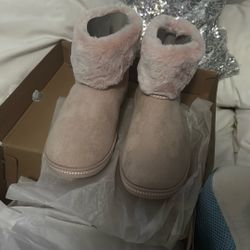 Skechers Pink Suede Boots 