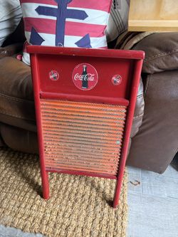 Vintage Red Coca-Cola Washboard Wall Decor