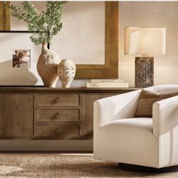 Set Of 2 Like-new RH Italian Shelter Swivel Chairs