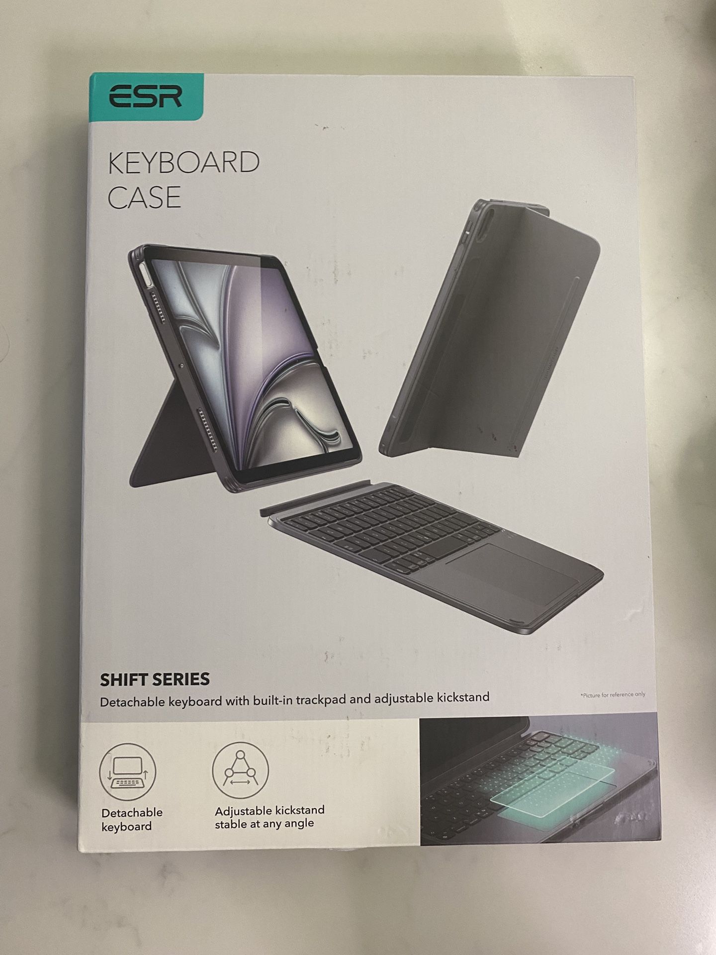 ESR for iPad Pro 11" (M5/M4, 2025/2024) Case with Keyboard, Magnetic Detachable Keyboard, Portrait/Landscape Modes, Large Click-Anywhere Trackpad, Bac