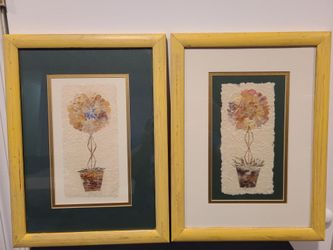 Vintage Imported Madagascar Sun Dried Pressed Art Pieces