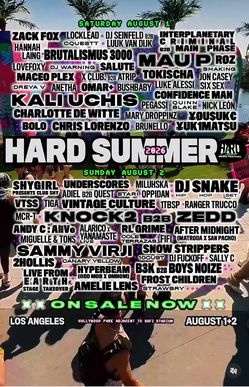 (2) 2 Day Hard Summer Tickets