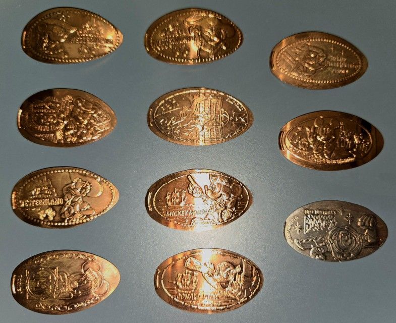 Set of Tokyo Disney Resort - Disneyland & DisneySea Pressed Pennies/Medallions