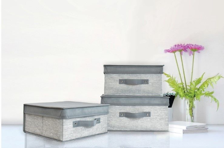 (3) - Piece - Collapsable Storage Bins With Handles - (New)  