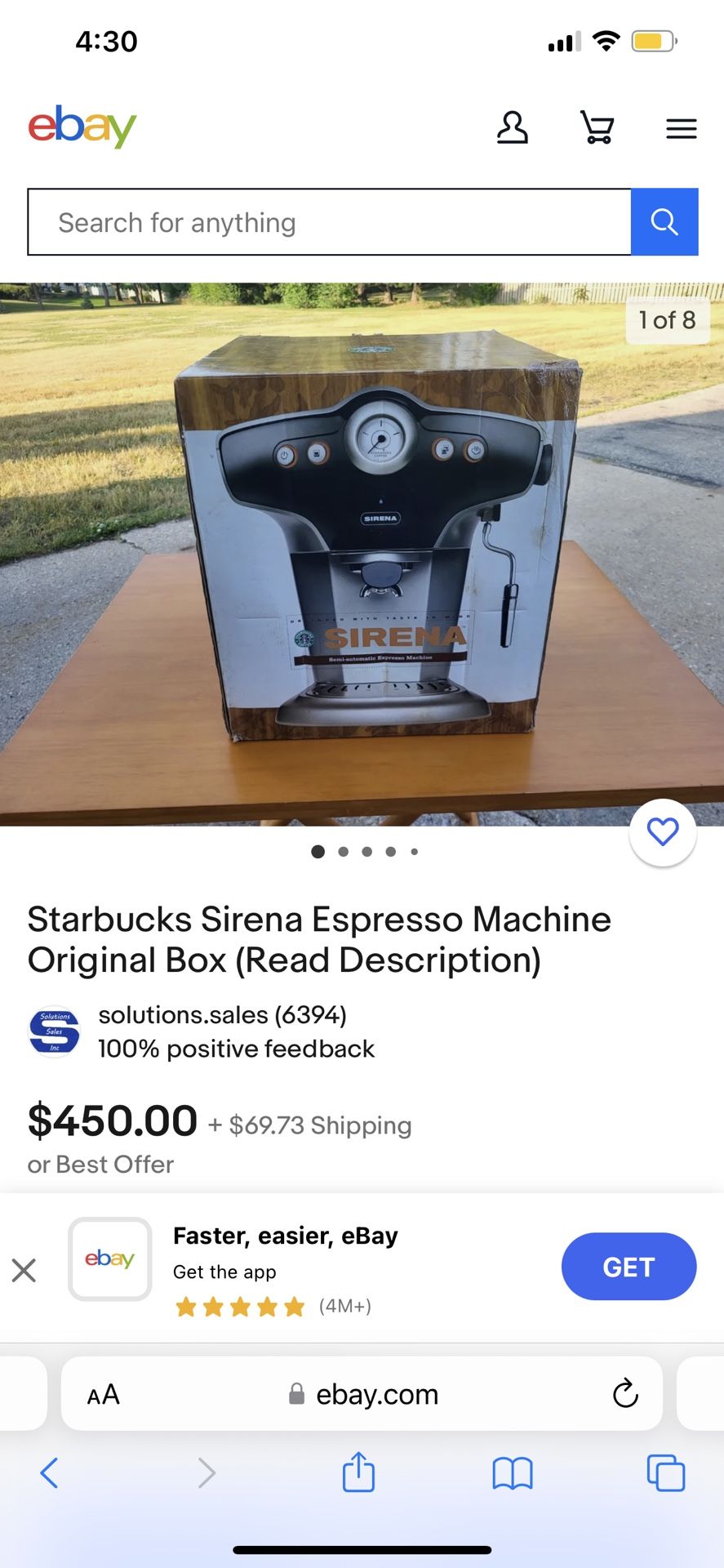 Vintage Sirena Starbucks Espresso Machine