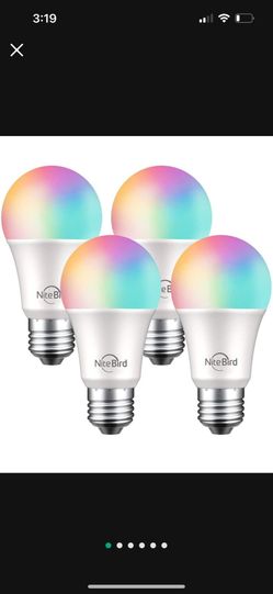 Smart Light Bulbs Works with Alexa Echo and Google Home, WiFi Dimmable Color Changing LED Lights Bulbs, A19 E26 8W RGB Warm White 2700k, 75W Equivalen