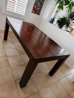 World Market Solid Wood Dining Table – Rustic Modern – Excellent Condition