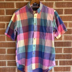 Vintage Chaps Ralph Lauren Madras Button Down Shirt  