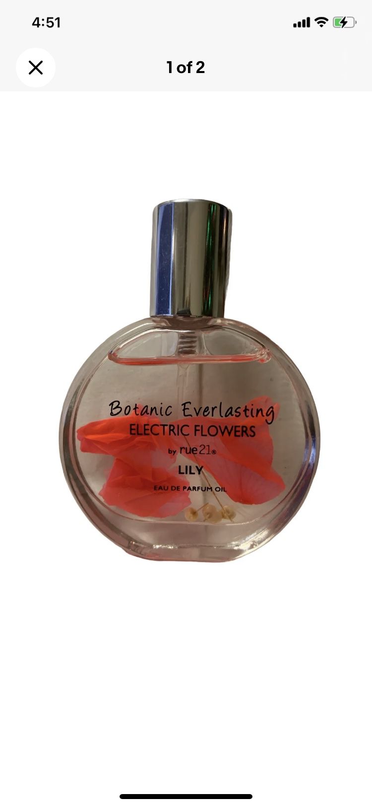 Rue21 Botanic Everlasting Lily Oil Based Perfume Fragrance Discontinued NWT 0.68 Fl Oz