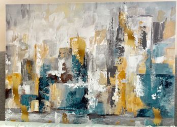 Abstract City Skyline Canvas Wall Art