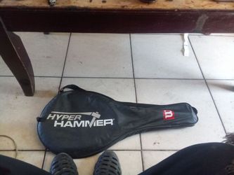 Running around hyper Hammer tennis racket